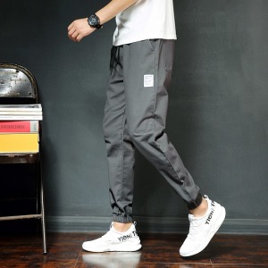 休閒抽繩硬挺九分褲-DoubleBear