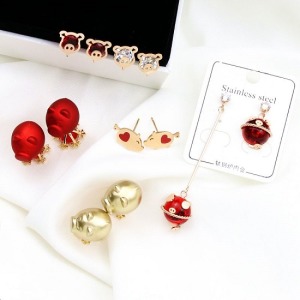 福氣豬豬多款耳環-DoubleBear