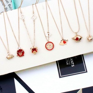 本命年小豬鈦鋼鎖骨鍊-DoubleBear