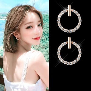環環相扣鋯石耳環-DoubleBear