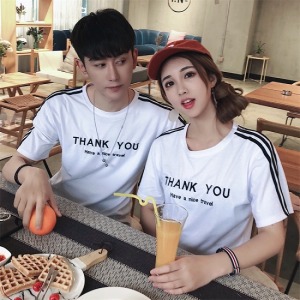 謝謝你給的這趟旅程情侶短T-DoubleBear