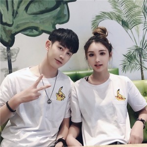 就愛寶可夢口袋情侶短T