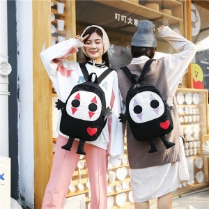 Q版無臉男愛心後背包