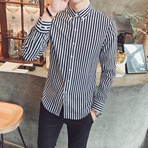 直條好印象百搭襯衫-DoubleBear