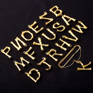金色A-Z英文字母項鍊-DoubleBear