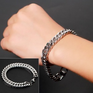 龐克歐美316L鋼鈦手鍊-DoubleBear
