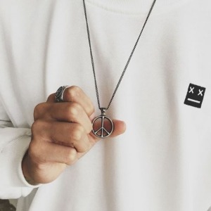 歐美反戰和平標誌項鍊-DoubleBear