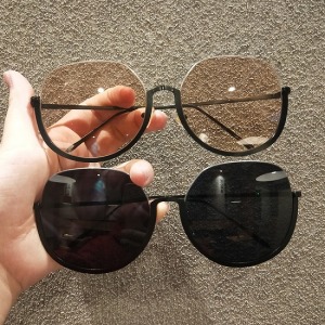 復古半框街拍太陽眼鏡-DoubleBear