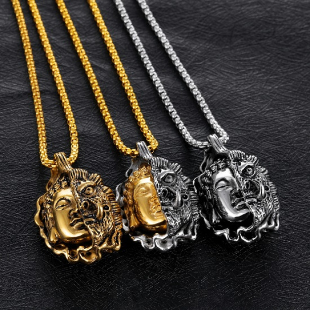 一念間半魔半佛個性項鍊-DoubleBear