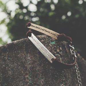 有志者事竟成編織皮手鍊-DoubleBear