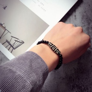 西藏老九眼天珠原石手鍊-DoubleBear