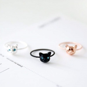 日韓靈性可愛貓咪戒指-DoubleBear