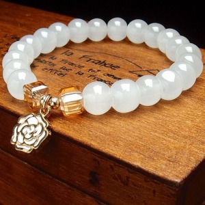 韓版水晶薔薇花手鍊-DoubleBear