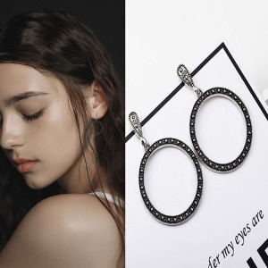 歐美幾何大圈奢華宮廷耳環-DoubleBear