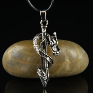 古代神龍纏繞合金項鍊-DoubleBear