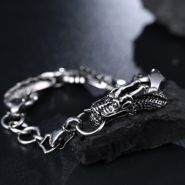 霸氣龍咬環合金手鍊-DoubleBear