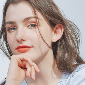 俏皮貓咪純銀耳環-DoubleBear