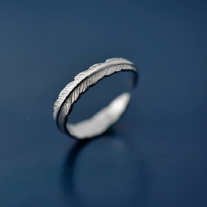 歐美印第安羽毛細戒指-DoubleBear