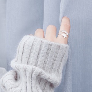 森林裡的精靈花朵戒指-DoubleBear