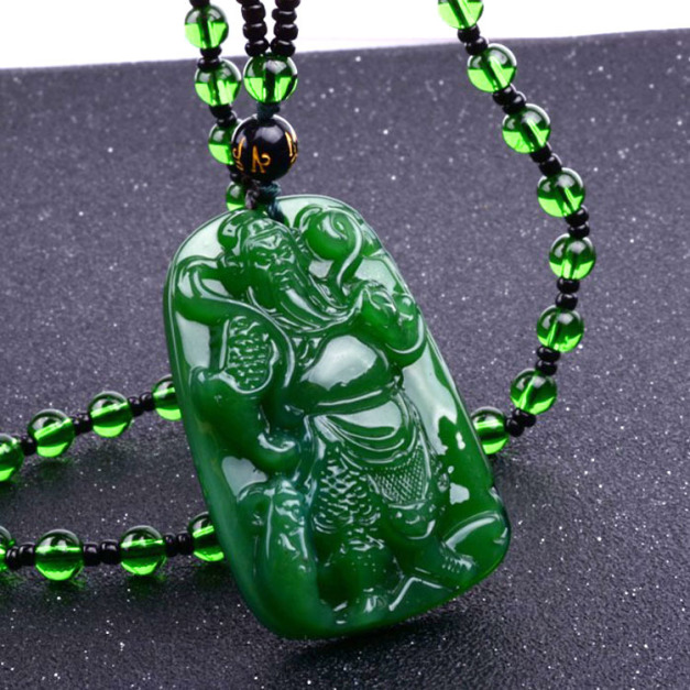 霸氣關二爺青玉吊墜-DoubleBear