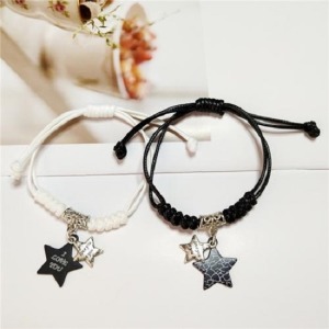 耀眼閃爍星星情侶手鍊(一對)-DoubleBear