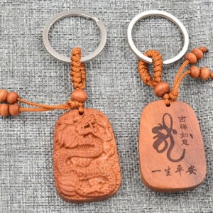 桃木保平安多款鑰匙圈-DoubleBear
