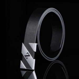 英文字母Z斜切設計皮帶-DoubleBear