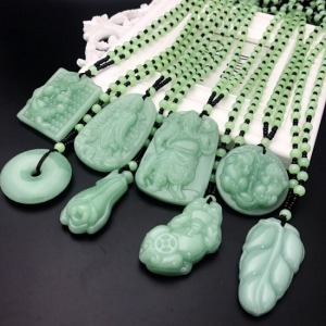 翡翠清玉擋煞項鍊-DoubleBear