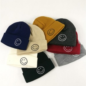 正能量笑臉針織毛帽-DoubleBear