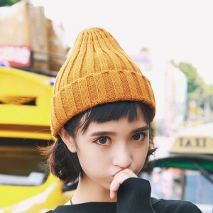 純色保暖韓版必備毛帽-DoubleBear