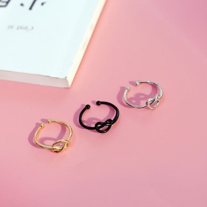 極簡復古打結關節開口戒指-DoubleBear