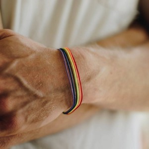 簡潔愛都一樣彩虹手鍊-DoubleBear