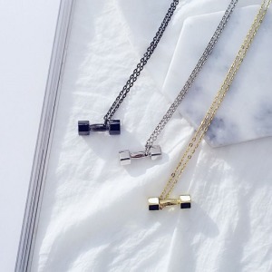 歐美情趣啞鈴情侶項鍊-DoubleBear