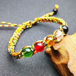 五行轉運珠本命年編織手鍊-DoubleBear