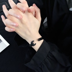 潮男個性扳手鈦鋼開口手環-DoubleBear