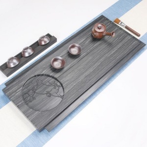 天然綠檀石荷池皇庭玉茶盤_80*35-DoubleBear