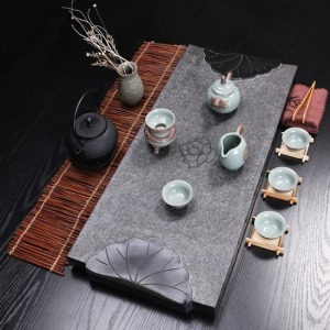 吉祥和合如意烏金石茶盤_80*35-DoubleBear