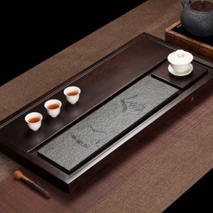舍得黑檀木MIX烏金石茶盤_60*30-DoubleBear