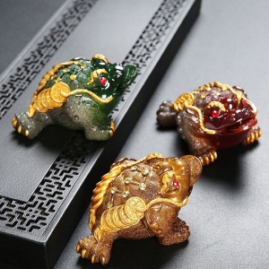 三足招財金蟾蜍變色茶寵-DoubleBear