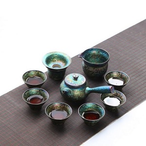 窯變七彩孔雀釉茶具套裝-DoubleBear