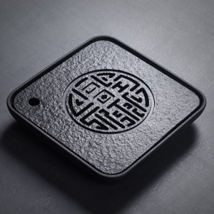 天然福韻滿堂烏金石茶盤_28*28-DoubleBear