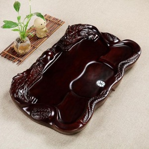 立體千禧龍科技實木茶盤_62*37-DoubleBear