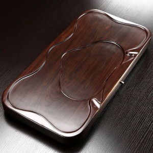 平步青雲清晰黑檀實木茶盤_60*30-DoubleBear