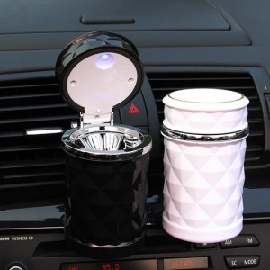 鑽石切面LED燈汽車用菸灰缸-DoubleBear