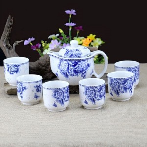 多款青花瓷一壺六杯功夫茶具-DoubleBear