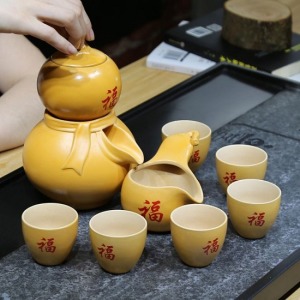 福祿葫蘆半自動懶人防燙茶具-DoubleBear