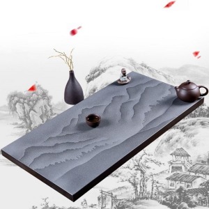 空山新雨隱藏式排水烏金石茶盤_70*35-DoubleBear