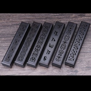 黑檀木雕刻鏤空防火棉線香盒-DoubleBear