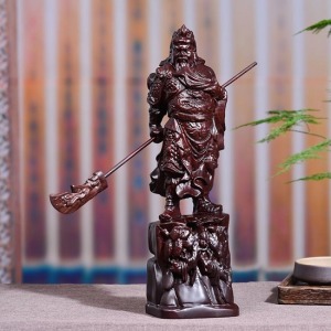 黑檀木武財神關公神像(大)-DoubleBear