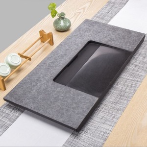 高雅銅雀台烏金石茶盤_70*35-DoubleBear